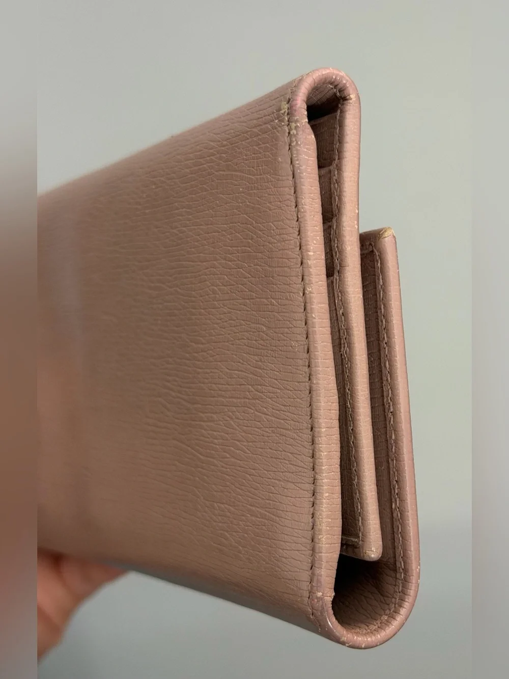 Gucci Old Rose Leather Interlocking G Continental Wallet